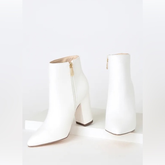 Ottava White High Heel Booties - Picture 4 of 4